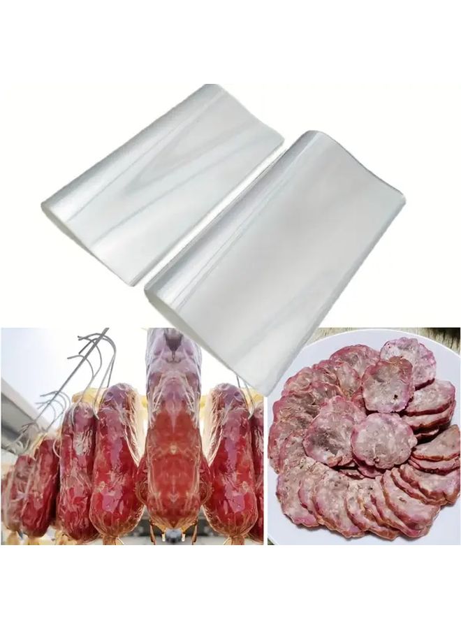 10pcs Old Ham Wrapping Beige Casing and Rope for Sausage Bacon Meat Storage - Image 1